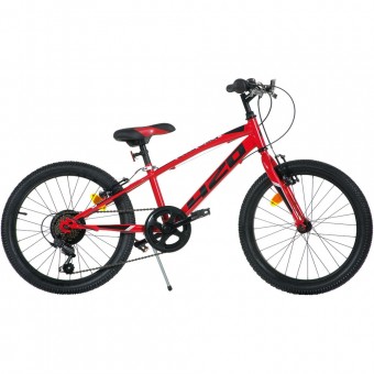 Bicicleta copii Dino Bikes 20 MTB baieti Sport rosu cu 6 viteze