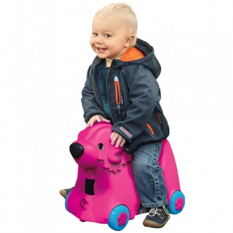 Masinuta de impins Pentru Copii tip valiza Big Bobby Trolley pink