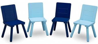 Set masuta si 4 scaunele Grey/Blue