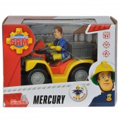 ATV Pentru Copii Simba Fireman Sam, Sam Mercury Quad cu figurina Sam si accesorii