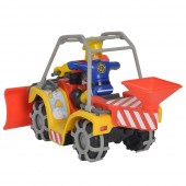 ATV Pentru Copii Simba Fireman Sam cu lama de zapada, figurina Sam si accesorii