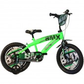 Bicicleta copii Dino Bikes 14 BMX negru si verde