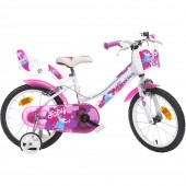 Bicicleta copii Dino Bikes 16 Fairy alb si roz