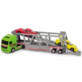 Camion Dickie Toys cu trailer si 2 masini Porsche