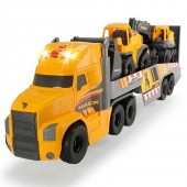 Camion Dickie Toys Pentru Copii  cu remorca, buldozer si camion basculant