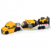 Camion Dickie Toys Pentru Copii cu remorca, buldozer si camion basculant