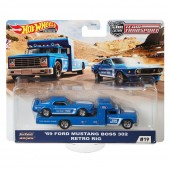 Camion Hot Wheels by Mattel Car Culture Retro Rig cu masina Ford Mustang Boss 302