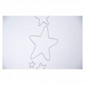 Patut Stars cu sertar - Silver + Saltea Cocos 12 cm