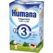 Lapte praf Humana 3 de la 10 luni 600 g