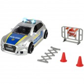 Masina de politie Dickie Toys Audi RS3 1:32 15 cm cu lumini, sunete si accesorii