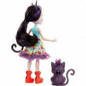Papusa Enchantimals by Mattel Ciesta Cat cu figurina Climber