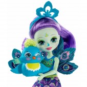 Papusa Enchantimals by Mattel Patter Peacock cu figurina
