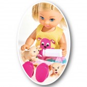 Papusa  Pentru Copii Simba Evi Love Puppy Love papusa 12 cm cu 3 catelusi si accesorii