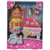 Papusa  Pentru Copii Simba Evi Love Puppy Love papusa 12 cm cu 3 catelusi si accesorii