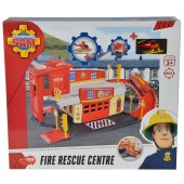 Pista de masini Dickie Toys Fireman Sam Fire Rescue Center cu elicopter si accesorii