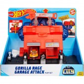 Pista de masini Hot Wheels by Mattel Gorilla Rage Garage Attack cu masinuta