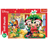 Puzzle Trefl Disney Mickey Mouse, Magia Craciunului 100 piese