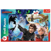 Puzzle Trefl DreamWorks Dragons, Pe taramul dragonilor 100 piese
