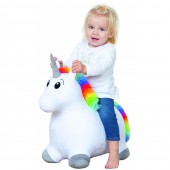 Saritor gonflabil Pentru Copii John Unicorn alb cu husa plusata
