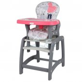 Scaun de masa Pentru Copii 2 in 1 Pink Hearts