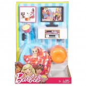 Set Barbie by Mattel Estate Movie Night cu accesorii DVX46