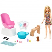 Set Barbie by Mattel Wellness and Fitness Salonul de unghii