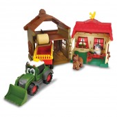 Set Dickie Toys Happy Farm House Pentru Copii cu tractor si accesorii