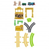 Set Fisher Price by Mattel Thomas and Friends Monkey Palace cu sina, vagoane si locomotiva motorizata