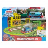Set Fisher Price by Mattel Thomas and Friends Monkey Palace cu sina, vagoane si locomotiva motorizata
