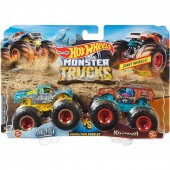 Set Hot Wheels by Mattel Monster Trucks Raijyu vs Kovmorj