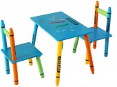 Set masuta si 2 scaunele Blue Crayon
