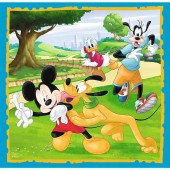 Set puzzle 3 in 1 Trefl Disney Mickey Mouse, Mickey si prietenii, 1x20 piese, 1x36 piese, 1x50 piese