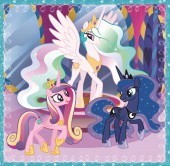 Set puzzle 3 in 1 Trefl My Little Pony, Zilele vesele ale poneilor, 1x20 piese, 1x36 piese, 1x50 piese