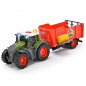 Tractor Dickie Toys Fendt Farm cu remorca