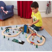 Trenulet din Lemn cu Set de Accesorii Happy Kid - Euro Express